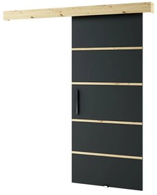 Uși culisante 90 cm Lovella (stejar artisan + negru mat). 1043547