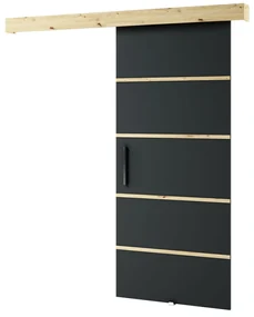 Uși culisante 90 cm Lovella (stejar artisan + negru mat). 1043547