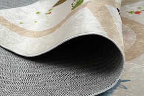 BAMBINO 50230 covor lavabil Grădină zoologică, străzi pentru copii anti-alunecare - bej / verde