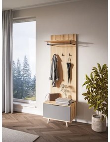 Mobilier pentru hol KLEO, maro/grafit