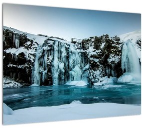 Tablou cu cascade înghețate (70x50 cm), în 40 de alte dimensiuni noi