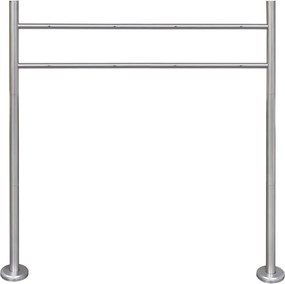 vidaXL Suport pentru cutie poștală dublă, oțel inoxidabil