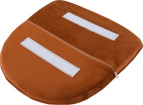 Scaun de design, ţesătură Velvet teracot, AURIL