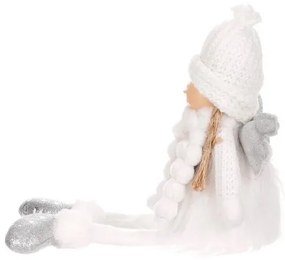 Decorațiuni de Crăciun Înger cu inimă, înălțime 41cm, alb