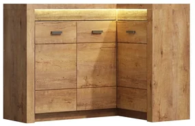 Comodă de colț Nadenas N15 K (arin deschis) (fără iluminat). 1058234