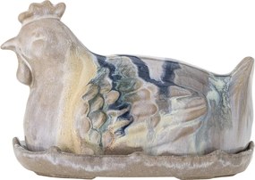 Untieră ceramică în formă de găină, din ceramică glazurată manual, 19×13×13 cm, „Heni"