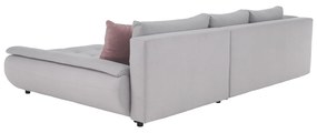 Set canapea, gri deschis / roz pudră, material textil, dreapta, BRATO