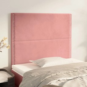 3116239 vidaXL Tăblii de pat, 2 buc, roz, 100x5x78/88 cm, catifea