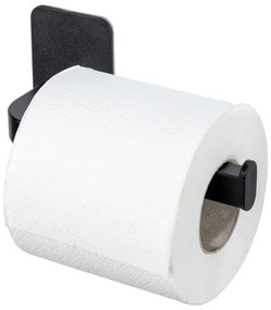 Suport pentru hârtie igienică negru autoadeziv din plastic Parma – Allstar