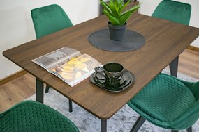Masa de sufragerie maro cu blat in decor frasin ESTE 120x80