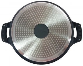 Cratiță marmorată antiaderentă 32 cm, 5.5L cu capac sticlă – Royalty Line RL-BR32ML, compatibilă inducție