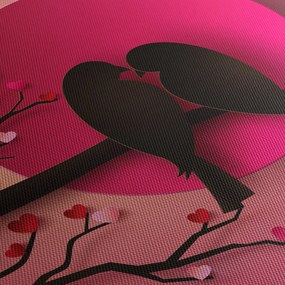 Tablou - Păsări îndrăgostite (120x50 cm)