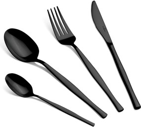 Set tacamuri 24 piese, 6 persoane, negru oglinda Berlinger Haus BH 3066