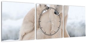 Tablou - Urs polar (cu ceas) (90x30 cm)