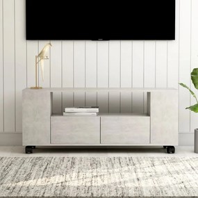 801350 vidaXL Comodă TV, gri beton, 120x35x48 cm, lemn prelucrat