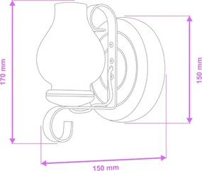 Aplică Brilagi ROATA APLICA 1xE14/40W/230V fag/nuc
