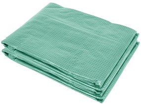 FOLIE solar de grădină, 3x4 m, 12 m², PE armată, rezistentă 140g/m2, cu filtru UV4, impermeabila, 8 ferestre rulante, Verde, GH34C,