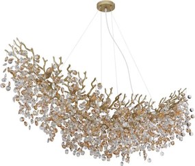 Globo 64138H4G - Candelabru suspendat pe cablu QUEENA 16xE14/40W/230V, finisaj auriu