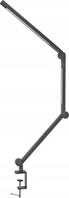 Lampă de birou flexibilă cu clemă, tactilă și dimabilă, LED/12W/230V, neagră