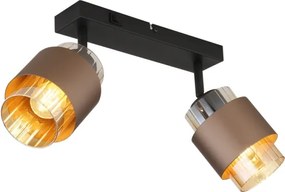 Globo 15560-2C - Aplică spot MILLEY 2xE27/40W/230V negru/bronz