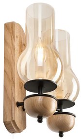 Aplică Brilagi COTTAGE 2xE14/40W/230V stejar/maro