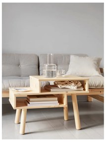 Măsuță de cafea din lemn de pin Karup Design Hako, natural