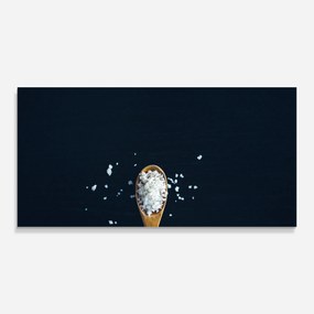 Panou Sticla Bucatarie, 60x150cm, Protectie aragaz, Antistropi, Termorezistent, Alimente, Condimente, Salt On Black