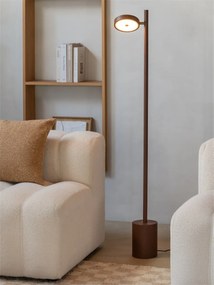 Lampadar LED din lemn de frasin maro Okinawa