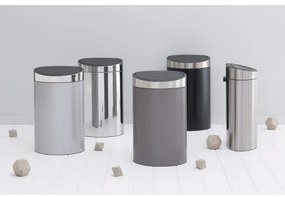 Cos de gunoi Brabantia Touch Bin New 650528, 40 L, Inchidere silentioasa si lina, Spate plat, Inox mat