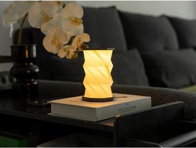 Decorațiune luminoasă albă/gri portabilă cu USB ø 8 cm Twist – Gingko