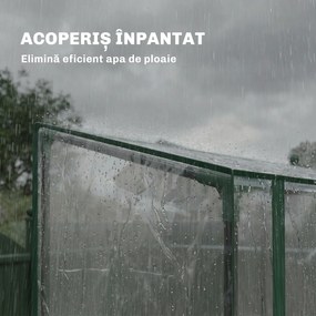 Outsunny Mini Seră cu 3 Rafturi, 2 Uși Rulabile, Seră pentru Grădină cu Cadru din Oțel și Acoperire din Plastic pentru Plante, Legume, Flori, Fructe, Anti UV, 143x45x151 cm, Transparentă | Aosom Romania