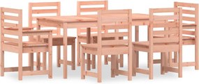 vidaXL Set cu masă de grădină, 7 piese, lemn masiv douglas