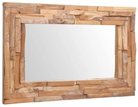 Oglinda decorativa din lemn de tec, 90 x 60 cm, dreptunghiular 1, 90 x 60 cm