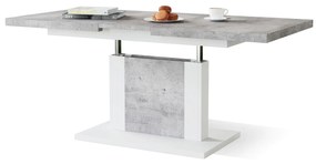 Mazzoni ORION Beton Millennium/Alb Mat - MĂSUȚĂ DE CAFEA EXTENSIBILĂ MODERNĂ