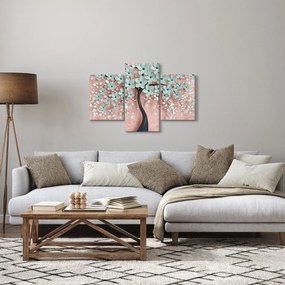Tablou - Flori albastre în pastel (90x60 cm)