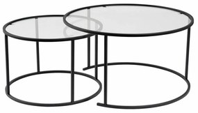 Set de măsuțe de cafea Aurum Black 80 cm, 2buc.