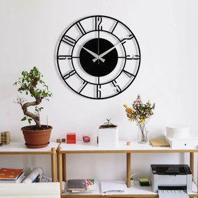 Ceas de perete Roma S011 Black , 48 x 48 cm