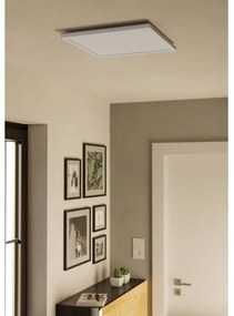 Plafonieră LED dimabilă de exterior Eglo 901461 ROVITO-R 17,6W/230V 39x39 cm IP44 alb + telecomandă