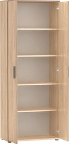 Dulap, poliţe, cu două uşi, stejar artizanal, SERVO TIP 1