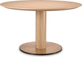 Masa rounda design LUX Astro 132cm, Natural oak