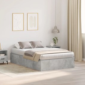vidaXL Pat cu depozitare Gri 120x200 cm