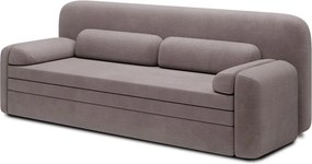 Canapea maro extensibilă/cu spațiu de depozitare cu tapițerie din catifea reiată 236 cm Elioss – ELTAP