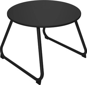 Outsunny Măsuță Rotundă pentru Terasă 48cm, Măsuță Laterală de Exterior cu Cadru Metalic, Negru | Aosom Romania