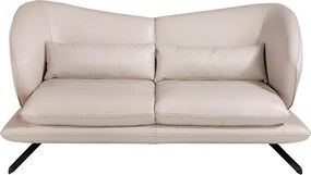 Canapea 2 locuri eleganta cu spatar original Cowhide leather taupe grey