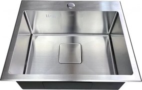 Chiuveta inox Inter Ceramic cu o cuva fara picurator finisaj inoc satinat 50x42 cm
