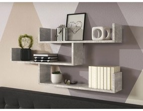 Etajeră de perete TRIO 55x119 cm gri