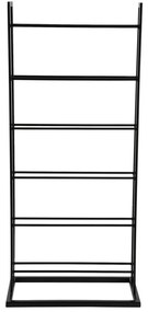 Raft pentru sticle de vin negru din metal număr de sticle 5 38x84,5x20 cm Single Floor – PT LIVING