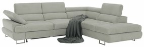 Set canapea cu spaţiu de depozitare, gri deschis, material textil, dreapta, BUTON R