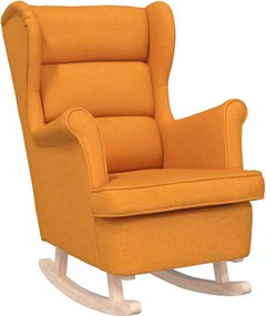 vidaXL Scaun balansoar, galben închis, 74x90x102 cm, material textil