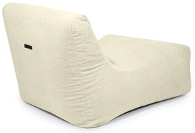 Fotoliu bean bag crem cu tapițerie din țesătură bouclé Lounge 100 – SLOWDOWN